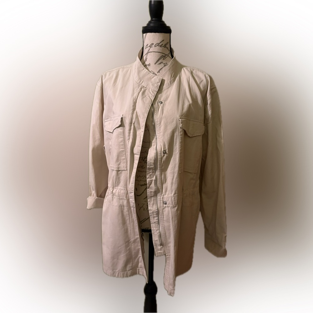 Sonoma 1X cream Utility Jacket NWOT